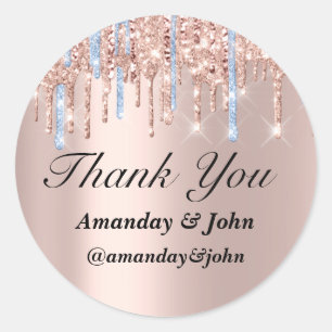 Möhippa för svensk 16:e bröllopsfavoriter - Tack b Runt Klistermärke