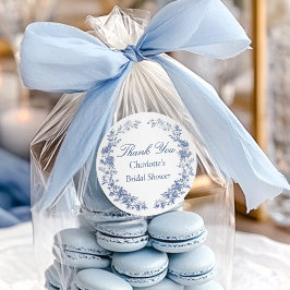 Möhippa för Tack av elegant Blommigt Runt Klistermärke