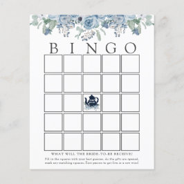 Möhippa för tea Party Blue Blommigt Bingo Game Car