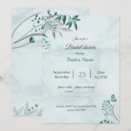 möhippa för tealblåsfjäril löv blommigt inbjudningar