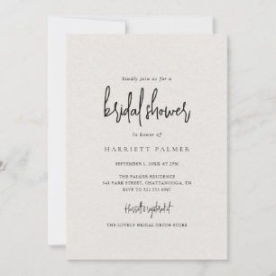 Möhippa för tidslös Neutralt Beige Elegant Inbjudningar