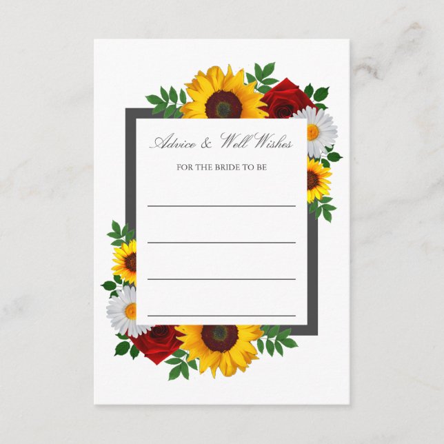 Möhippa för traditionell Blommigt Rådkort (Framsida)