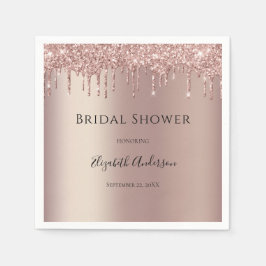 Möhippa för Trendig av drivglaset ro Guld Glitter Pappersservett