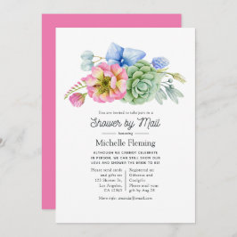 Möhippa för trendig av slutförd Blommigt per post Inbjudningar