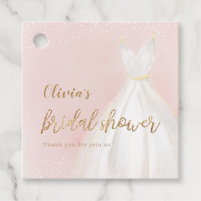 Möhippa för tryckning av Eleganten  och Guld Glitt Gåvor Etiketter (Framsida)