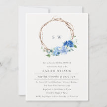 Möhippa för utandning av blått Blommigt Inbjudan