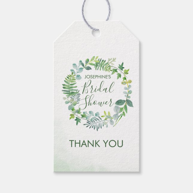 Möhippa för utandningsluft för Greenery Foliage Presentetikett (Framsidan)