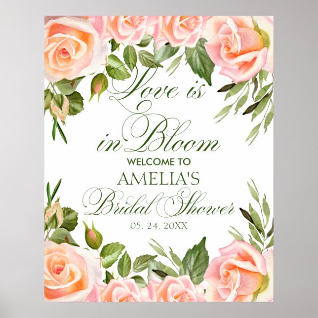 Möhippa för välkomstPoster för Blommigt av elegant Poster (Framsidan)