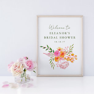 Möhippa för välkomstsignatur för Blommigt för Oran Poster
