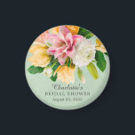 Möhippa för vår-Blommigt,  Magnet<br><div class="desc">Fin möhippa för blommigt med en underbar bukett av persikor,  rosa,  gult och vita blommor som är inställda på gröntens bakgrund. Vänd vår design om du vill visa en samordnande blommigt tillbaka för en speciell beröring i extra.</div>