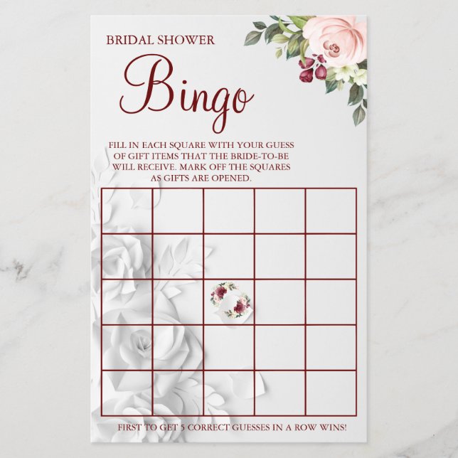 Möhippa för vattenfärg Bingo-spelkort Flygblad (Framsidan)