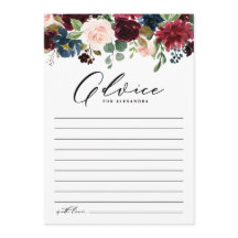 Möhippa för vattenfärg Burgundy och marinblommor