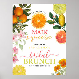 Möhippa för vattenfärg Citrus Blommigt  Brunch Arc Poster