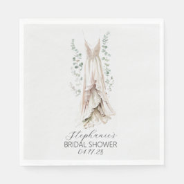 Möhippa för vattenfärg Eucalyptus & White Dress Pappersservett