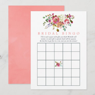 Möhippa för vattenfärgen Blommigt Bingo Inbjudningar