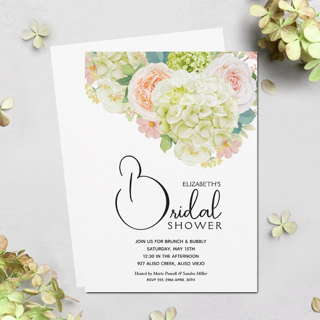 Möhippa för vattenfärgsBlommigt Inbjudningar (Watercolor Floral Bridal Shower Invitations)