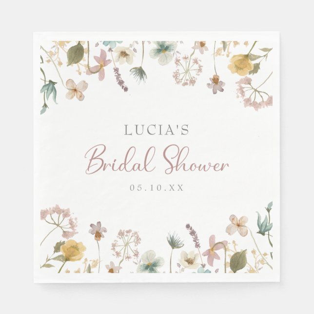 Möhippa för vattenfärgsBlommigt Pappersservett (Framsidan)