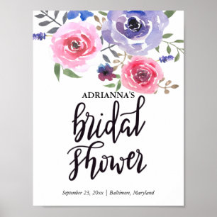 Möhippa för vattenfärgsbunt Blommigt Poster