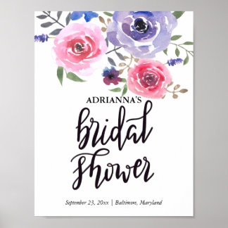 Möhippa för vattenfärgsbunt Blommigt  Poster
