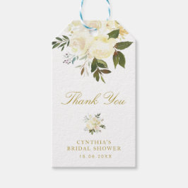 möhippa för vattenfärgselfenbensblommigt presentetikett