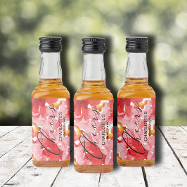 Möhippa för vattenfärgsfärgning Blommigt Collage Spritflaskor Etikett