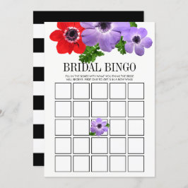 Möhippa för vattenfärgsformat Blommigt Bingo-spelk Inbjudningar