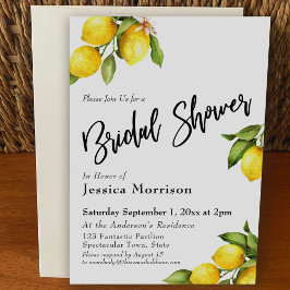 Möhippa för vattenfärgsleemoner, typografi inbjudningar