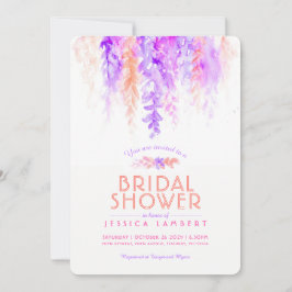 Möhippa för vattenfärgslila orange  inbjudan