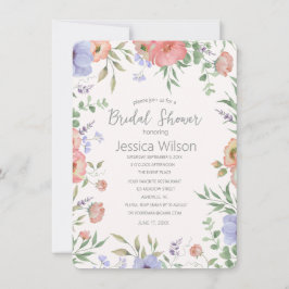 Möhippa för vattenfärgsmedelvärde för Blommigt av  Inbjudningar