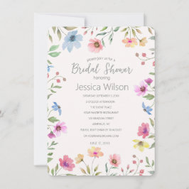 Möhippa för vattenfärgsmedelvärde för Blommigt av  Inbjudningar