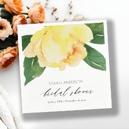 MÖHIPPA FÖR VATTERFÄRGBLOMMIGT FÖR CHEERFUL GULT PAPPERSSERVETT