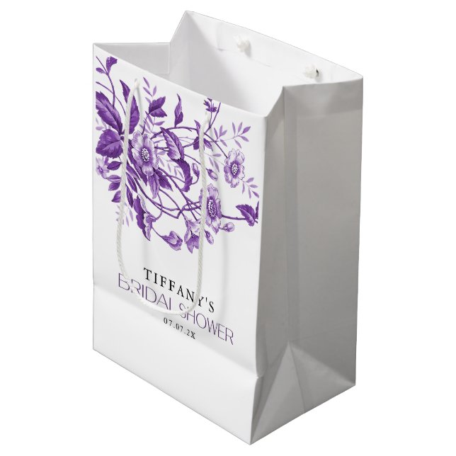 Möhippa för vintage Fransk Lila Blommigt  (Framsidan Vinklad)