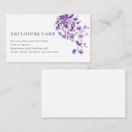 Möhippa för vintage Fransk Lila Blommigt Tilläggskort