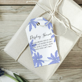 Möhippa för Visning av Periwinkle Blue-Daisy Presentetikett