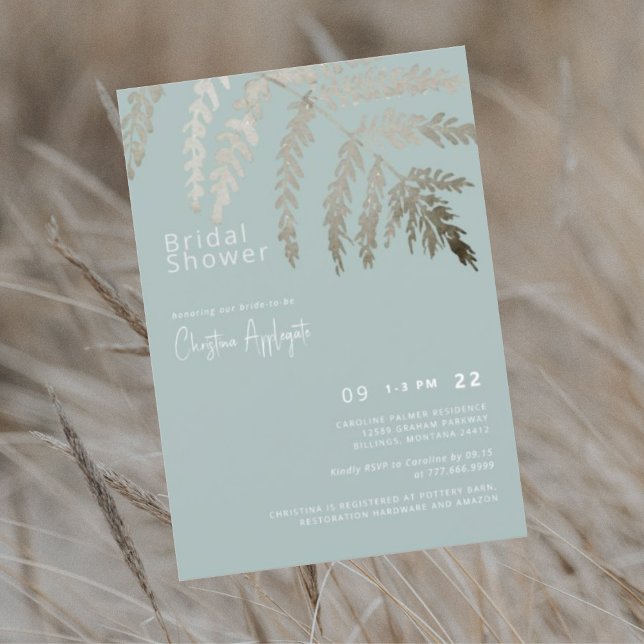 Möhippa för vit text i Seafoam Inbjudningar (Skapare uppladdad)