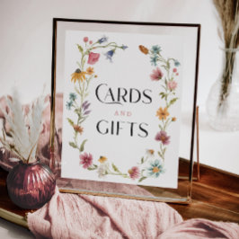 Möhippa för Wildblomma Boho-kort för gåvor Poster