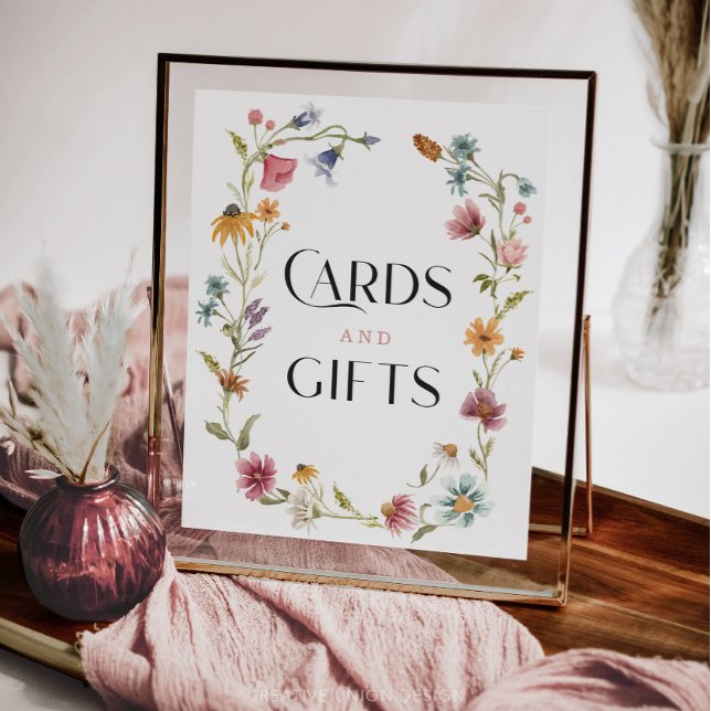 Möhippa för Wildblomma Boho-kort för gåvor Poster (Skapare uppladdad)