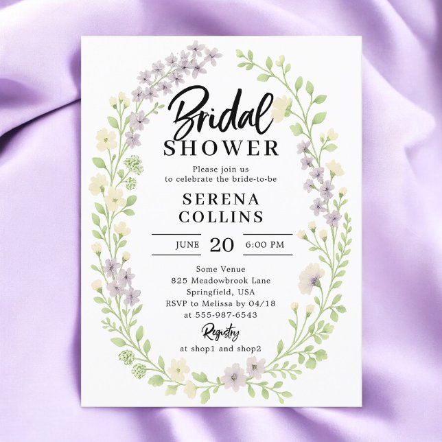 Möhippa för Wildblommepush Calligraphy Vykort (Skapare uppladdad)