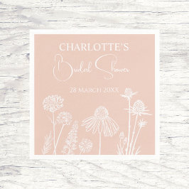 Möhippa för  Wildblommor Sketched Blommigt Pappersservett