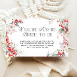 Möhippa för Winter-Blommigt för elegant Tilläggskort<br><div class="desc">Kortet Recipe Blommigt Vinter Elegant Möhippa är en fängslande blandning av vinterns elegans och romantiska charm, perfekt för att fira kärlek mitt i snösäsongens fantastiska ambitioner. Kärnan i denna design ljuger en fantastisk vattenfärgbild av känsliga frostvävningar som är sammanflätade med vibrerande röda bär. Blommigten visar prov på renhet och anständighet,...</div>