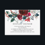 Möhippa för Winter Bloom Blommigt Visning Shower Tilläggskort<br><div class="desc">Kort för möhippa i visning med vackra vinterblommor i vattenfärg. Vänd över visningen för att se en återgång till en speciell beröring för extra. Besök vår butik för att visa vår blommigt för vinterblomma.</div>