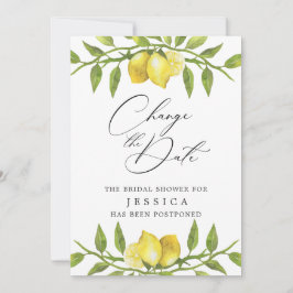 Möhippa Förändring av planerna Lemons Greenery Inbjudningar