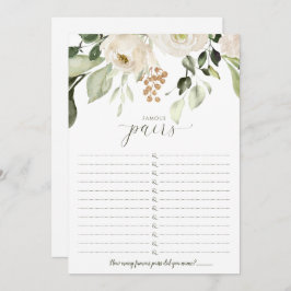 Möhippa Game Berömd Par - Berömd par Inbjudningar