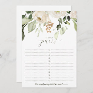 Möhippa Game Berömd Par - Berömd par Inbjudningar