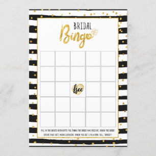 Möhippa Game Bingo Konfettsyror i Guld Inbjudningar