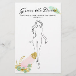 Möhippa Game Boho Feathers gissar Dress Flygblad