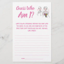 Möhippa Game Card, vem är jag? Flyer