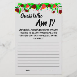 Möhippa Game Card, vem är jag? Flyer