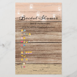 Möhippa Game Emoji Pictionary Rustic Wood