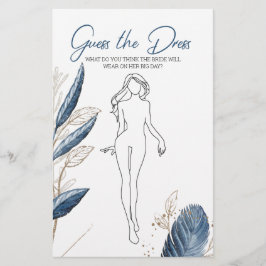 Möhippa Game Gissa Dress Card Flygblad